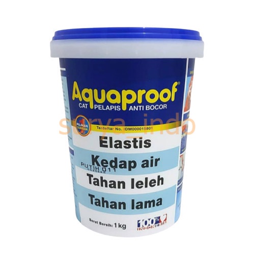 AQUAPROOF 1 KG ABU-ABU / PUTIH CAT PELAPIS ANTI BOCOR KEDAP AIR