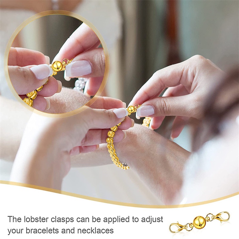 5 Pcs DIY Magnetic Gesper Kalung Gelang Konektor Pengait Extender Membuat Perhiasan Perlengkapan