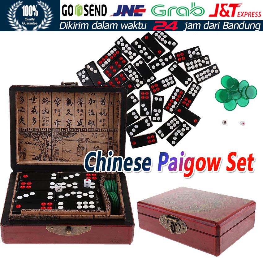 Chinese Pai Gow Paigow Tiles Set Casino Domino Games for Gambling Lovers Toy