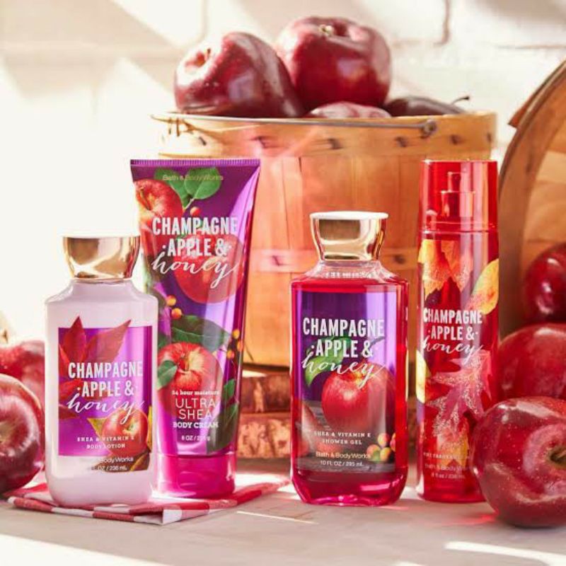 BATH AND BODY WORKS BBW CHAMPAGNE APPLE AND HONEY SERIES MIST LOTION SHOWER GEL BODY CREAM HAND CREAM SHOWER GEL BODY CREAM LOTION MIST WASH WALLFLOWER ROOMSPRAY SCENTPORTABLE GENTLE GEL DEEP CLEANSING GENTLE FOAMING CREAMY LUXE