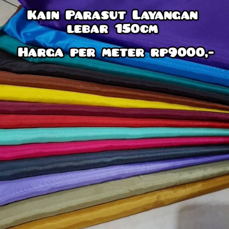 Kain Parasut Layangan Peles Kahatex lebar 150cm Harga per 100cm