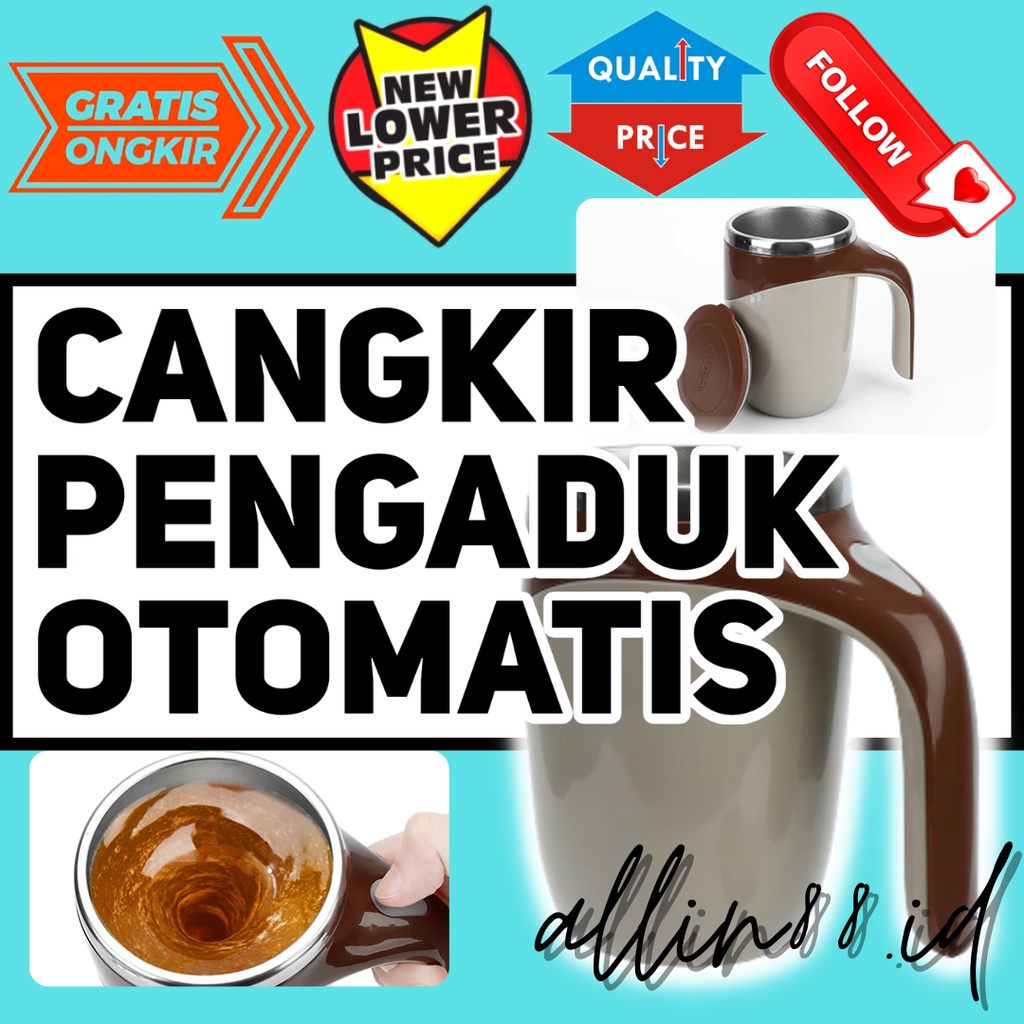 CANGKIR ADUK KOPI GELAS CANGKIR ADUK OTOMATIS GELAS KOPI MUG PENGADUK OTOMATIS GELAS PENGADUK GELAS 