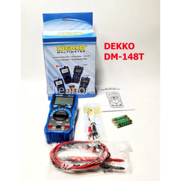 Digital Multimeter Auto Range - True RMS  Dekko DM-148T DM 148T DM148T