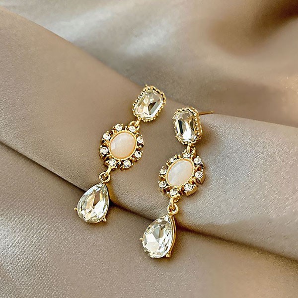 anting panjang long zircon crystal earrings (3d3) jan243