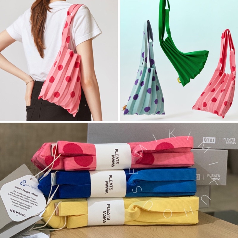 BT21 PLEATSMAMA BAG SHOULDER CROSS BAG TAS BT21 JOSEPH AND STACEY PLEATS BAG JOSEPH & STACEY KOREA