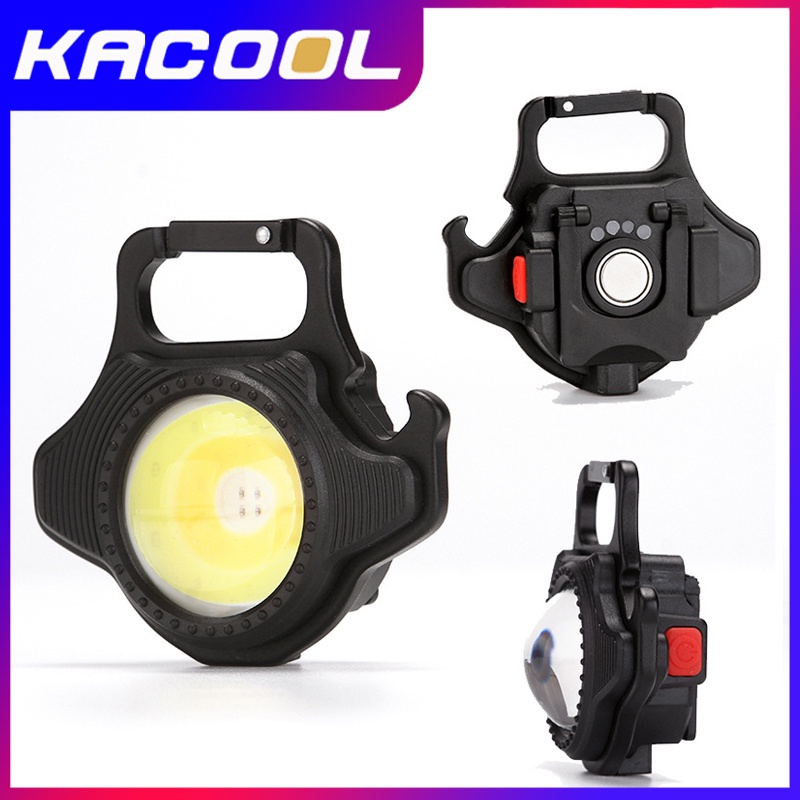 Baru Multifungsi Mini Gantungan Kunci Lampu COB Lampu Kerja Perbaikan Lampu Ultra Kecil Portabel Lampu Darurat Outdoor Camping