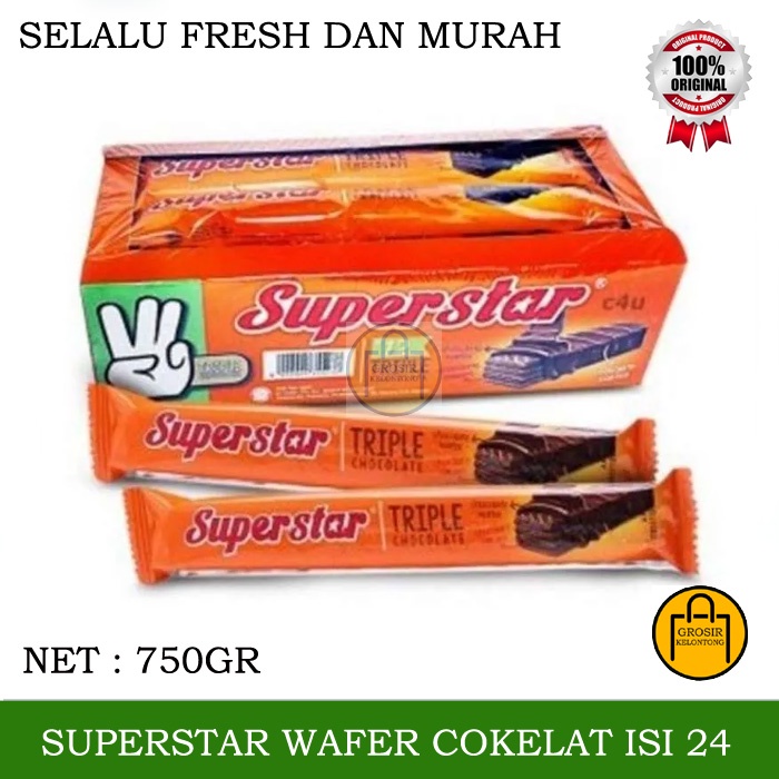 

SUPERSTAR WAFER COKLAT SUPERMAN SNACK CHOCOLATE ROMA