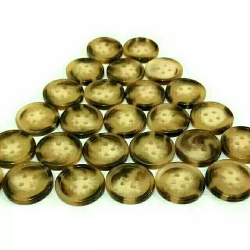 ISI 400 PCS Diameter 15 mm - Kancing Baju Gepeng Corak Macan - Kancing Baju Diameter 15 mm,