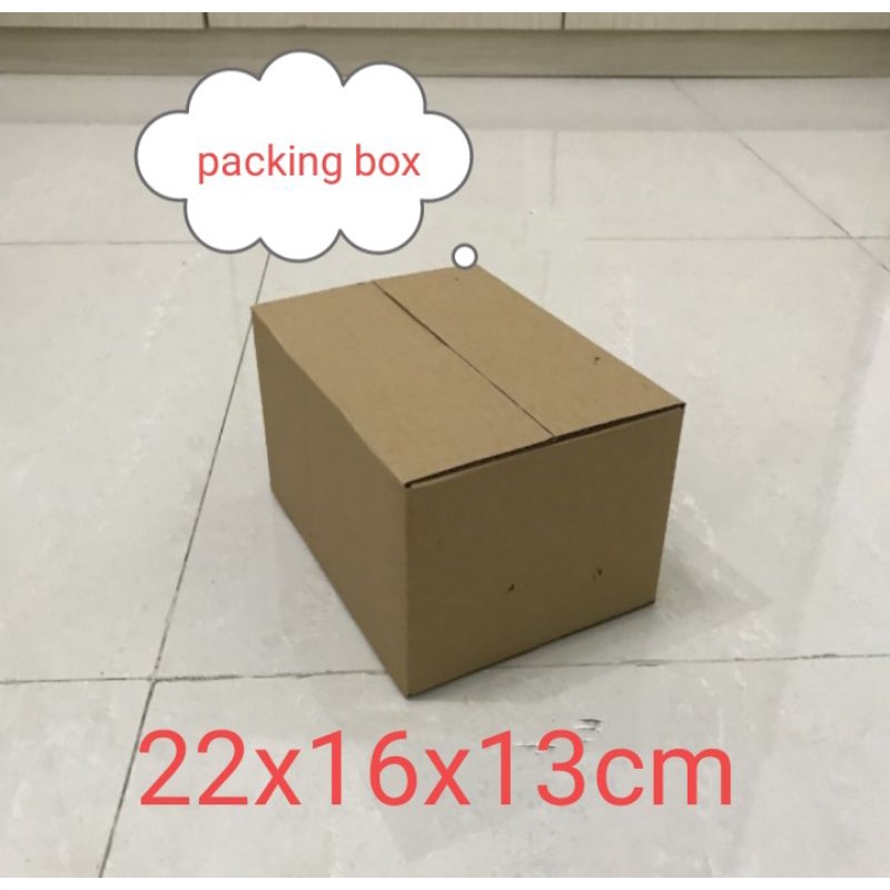 

kardus/karton/box uk. 22x16x13 cm untuk packing, SINGELWALL POLOS