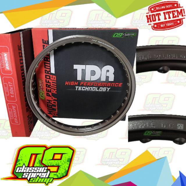 Velg TDR ER R shape 
Uk 160 Ring 17 
warna titanium brown