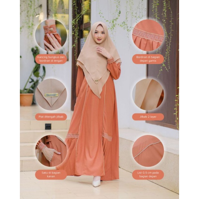 Yumna Set Syar'i / Yumna Syari By Denizer / Set Syari Yumna Original Denizer