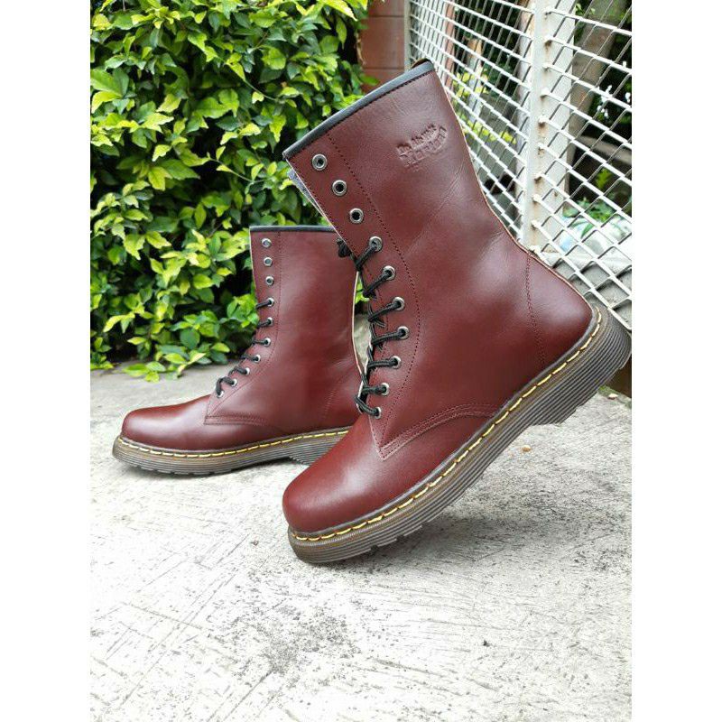 SEPATU BOOTS KLASIK KULIT DR MARTENS SEPATU PRIA MURAH DOKMAR SEPATU BOOTS PRIA KULIT 10,12 LUBANG