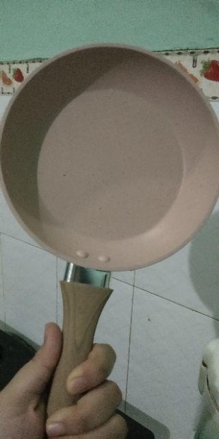 Cypruz Fp0692 16cm Fry Pan Mini Marble Coating Gagang Kayu Marbel