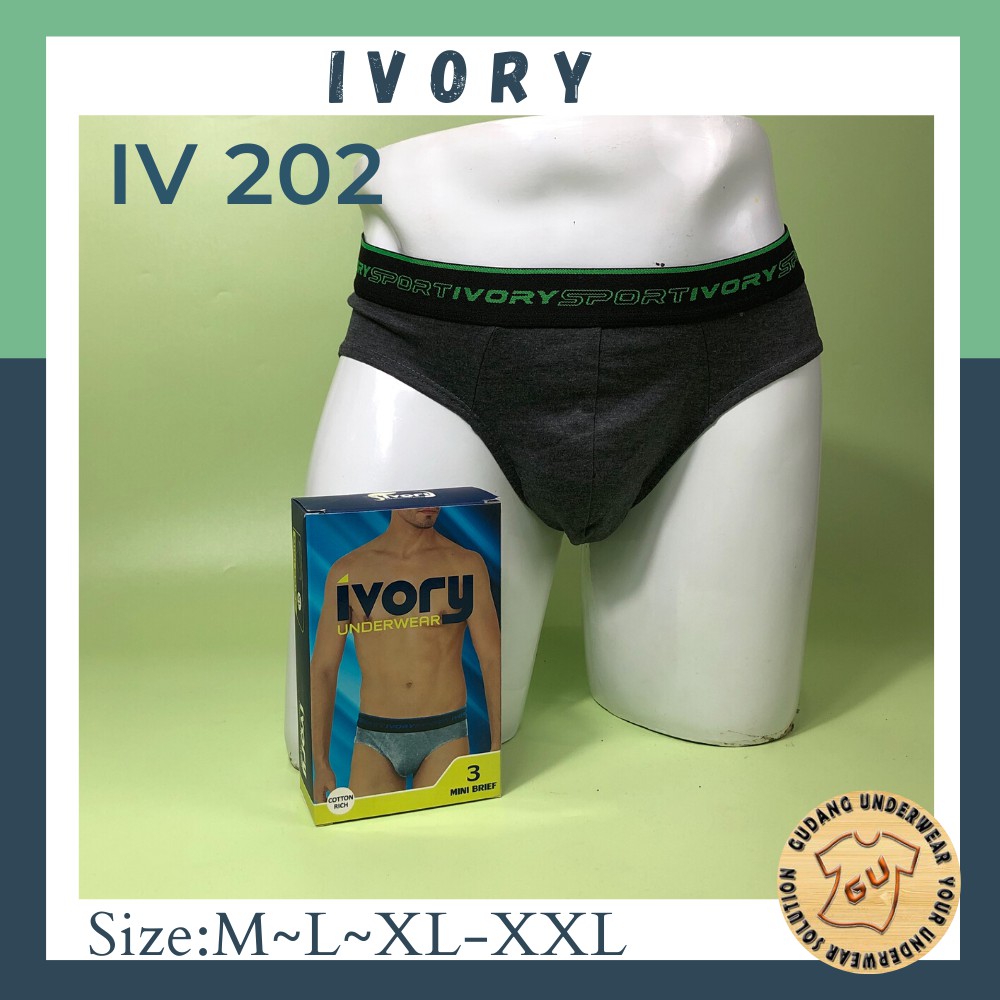 Celana dalam Pria Ivory By Rider IV 202 ISI-3 PCS