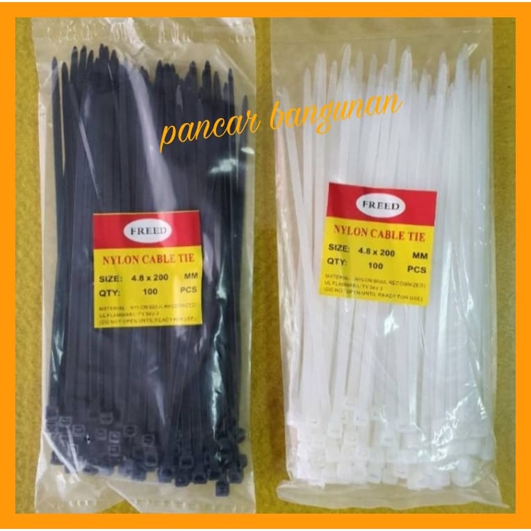 KABEL TIES FREED 200mmx4,8mm TEBAL - KABEL TIES FREED 200mm (20cm) TEBAL - KABEL TIES - KABEL TIES F