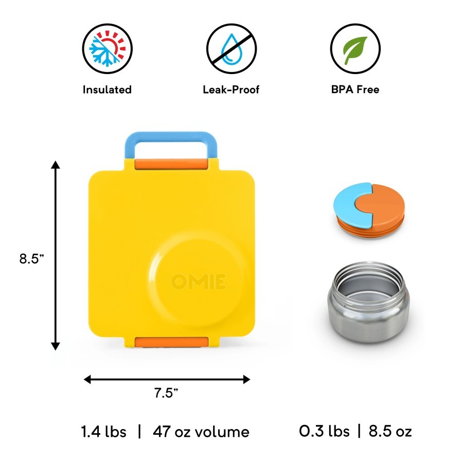 OmieBox Bento Box V2 - Sunshine Yellow