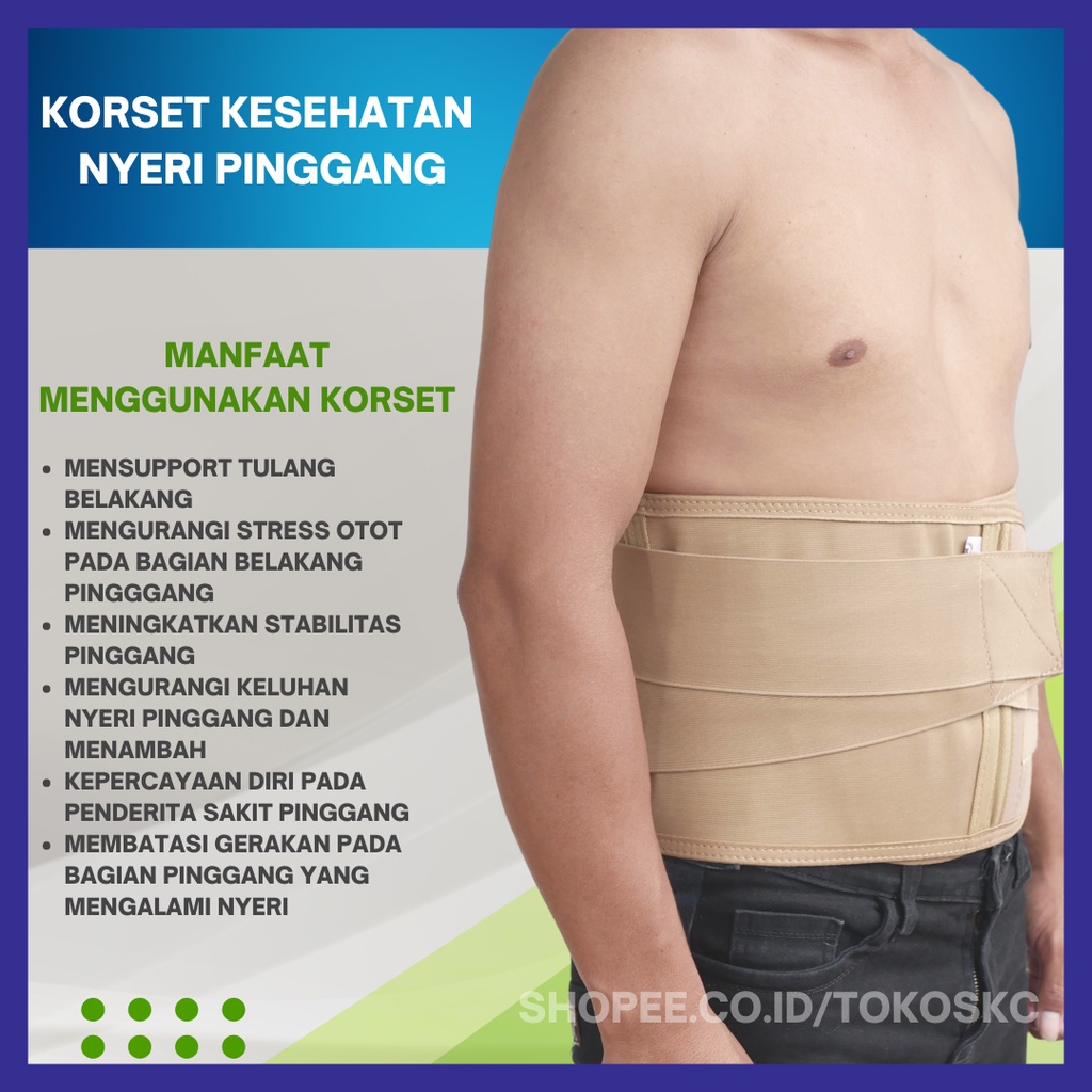 Korset Pinggang / Korset Tulang Belakang / Terapi Sakit Pinggang Syaraf Kejepit