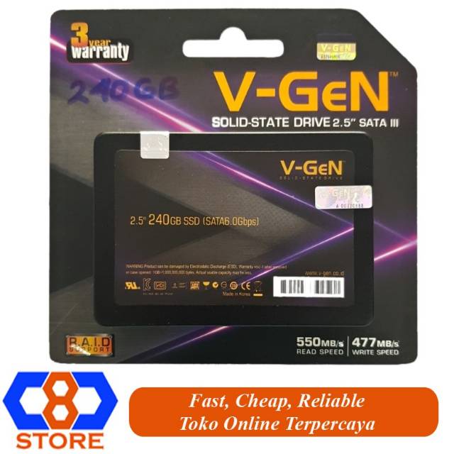 HARDDISK SSD 240GB SSD VGEN 240GB SATA3 ORIGINAL RESMI