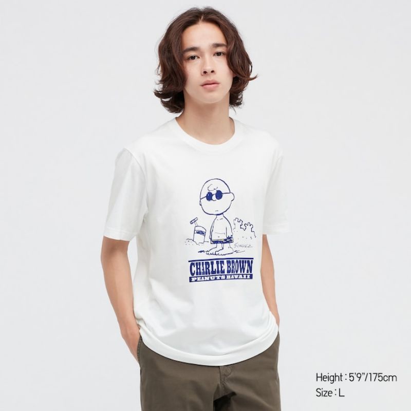 kaos uniqlo peanuts snoopy original
