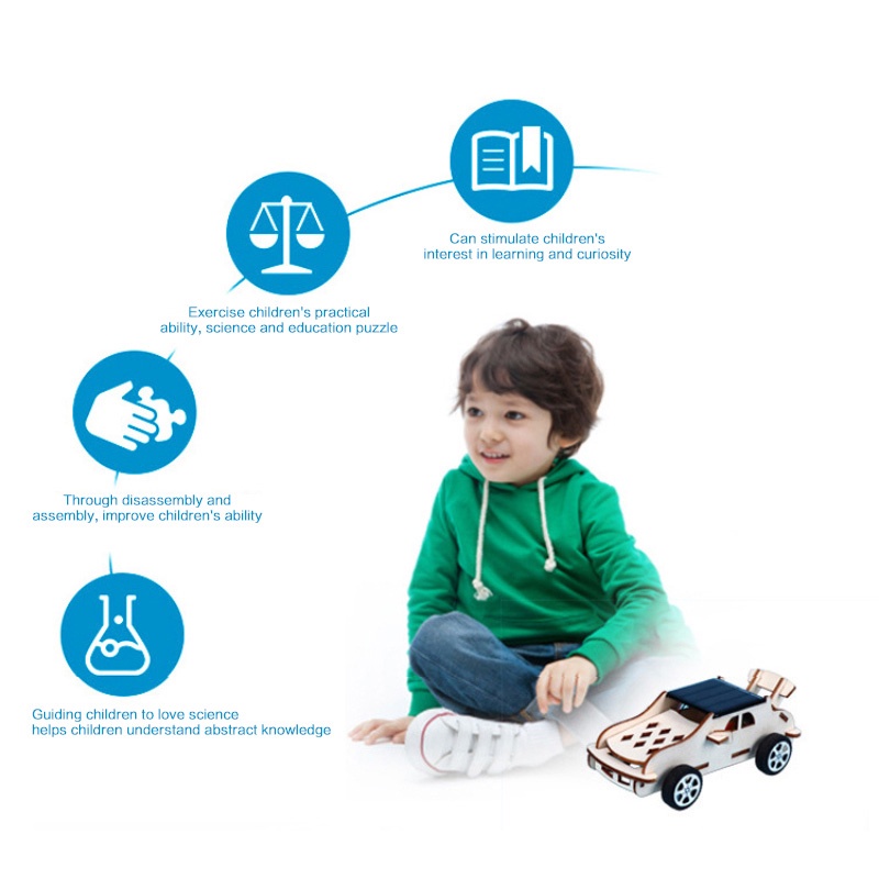 Mainan Rakitan Mobil Sport Tenaga Surya DIY Untuk Edukasi Sains Anak Hadiah Ulang Tahun