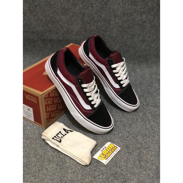 SEPATU V4NSS OLDSCHOOL MAROON BLACK PREMIUM IMPORT CHINA