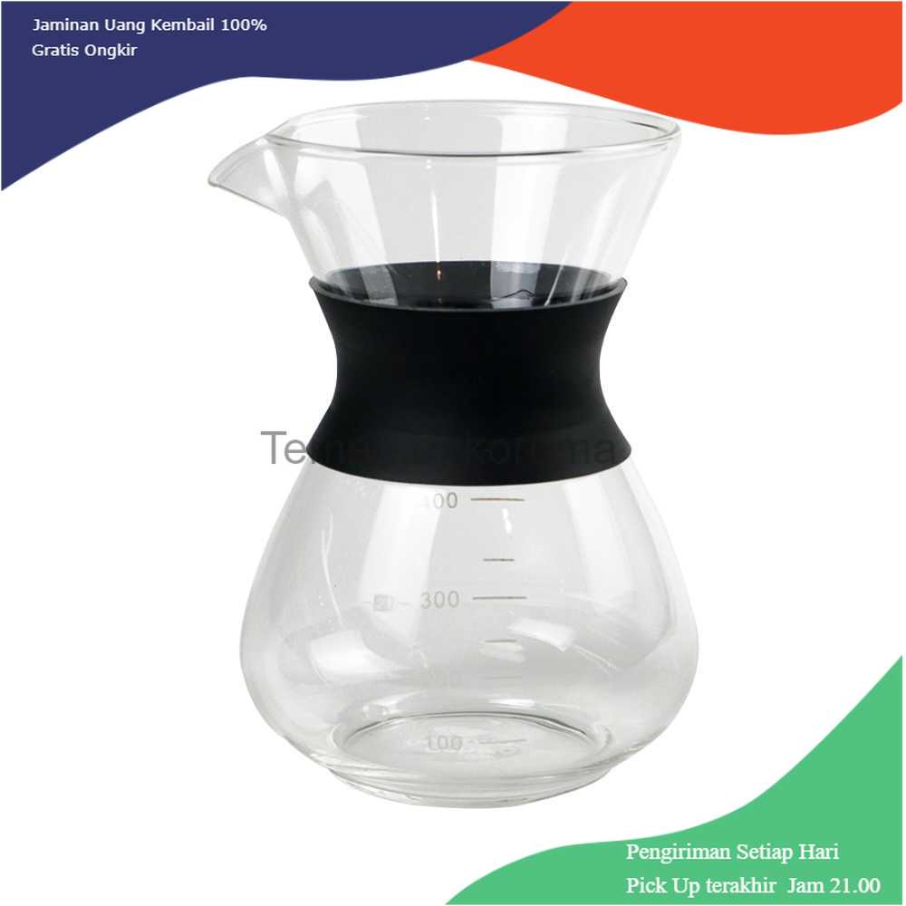 TD-AI One Two Cups Coffee Maker Pot V60 Drip Teko Kopi Barista Glass - SE111