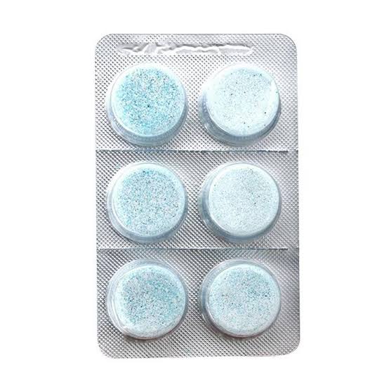 6PCS SABUN WIPER Pil Tablet Tablet Glass Cleaning Biru Pembersih Kaca Mobil Serbaguna Praktis