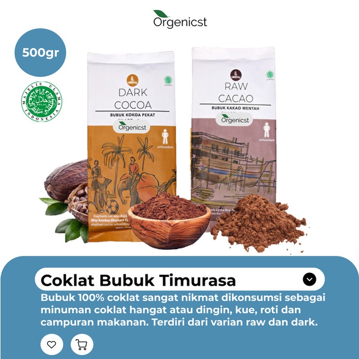 

ORIGINAL MURAH Timurasa Bubuk Cokelat Mentah (Raw Cacao Powder) - 500gr - Raw Cacao