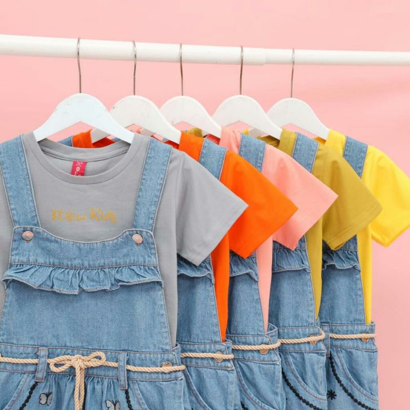 setelan jeans dan kaos anak lucu