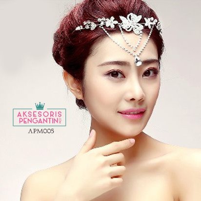 [STOK TERBATAS] TIARA PENGANTIN AKSESORIS RAMBUT MAHKOTA PENGANTIN HEADPIECE APM005