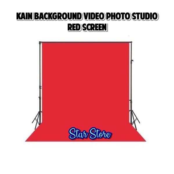 Kain Background Red Screen / Kain Foto Studio Merah Bahan Tebal