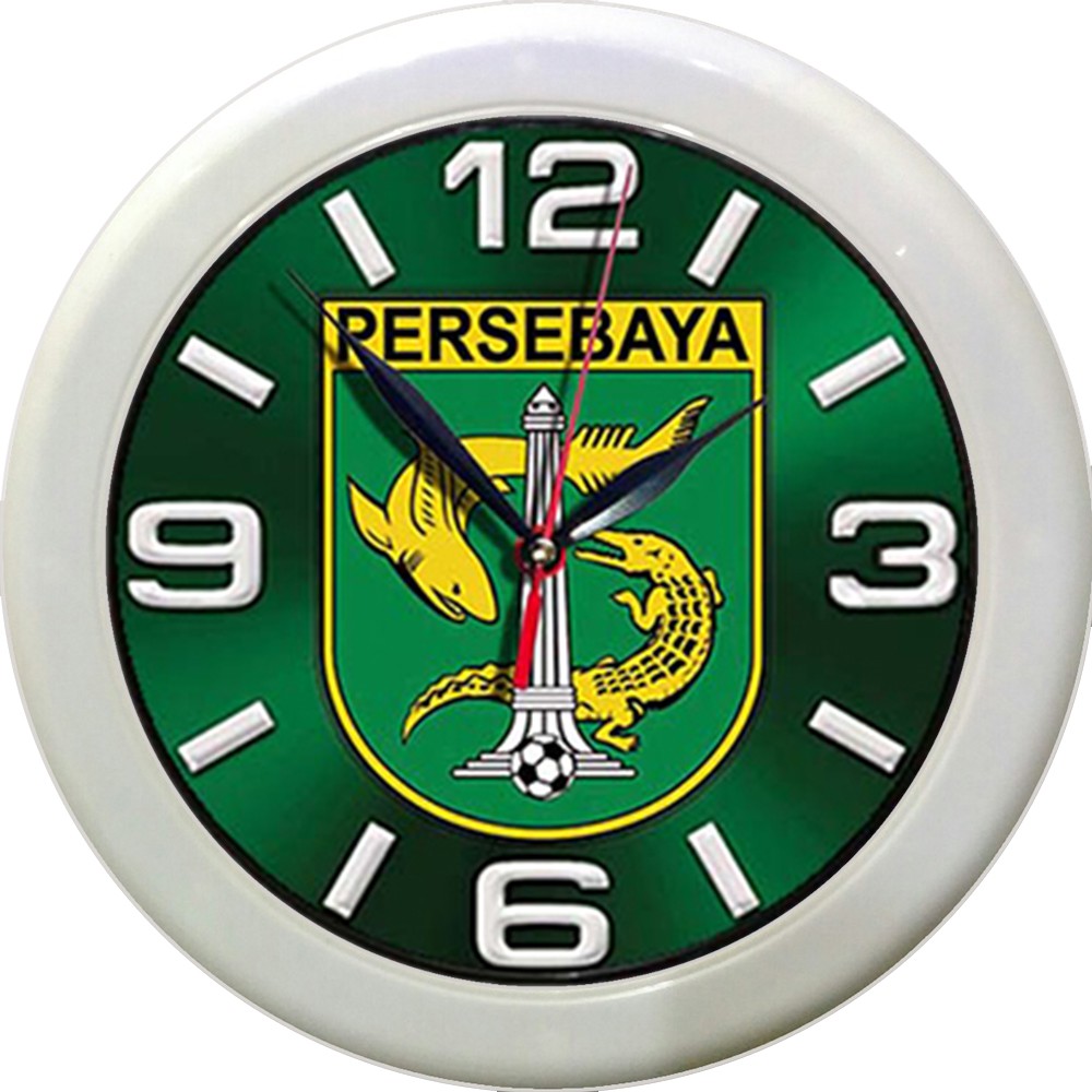 JAM DINDING PERSEBAYA GREEN   (DIAMETER 30CM)