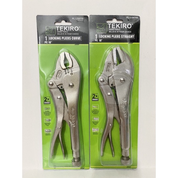 Tekiro locking pliers straight 7” dan 10&quot; / tang buaya lurus 10&quot;