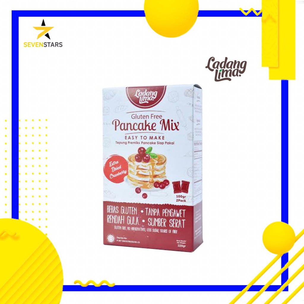 

Ladang Lima Pancake Mix extra Cranberry 220 gr Gluten free