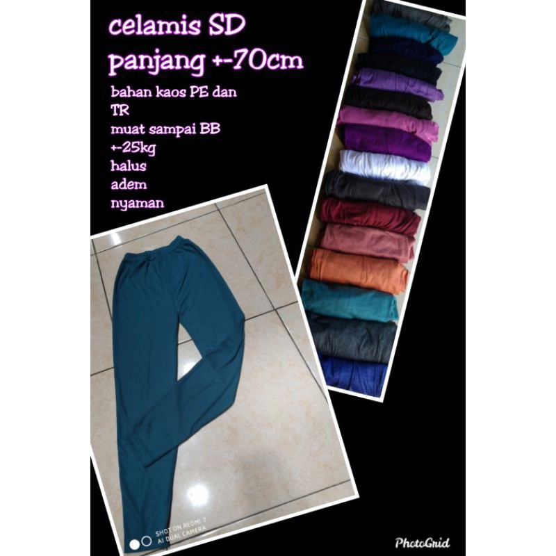 Celamis anak usia SD, legging anak polos,  celamis polos anak usia 7-9 th, celamis anak,legging anak
