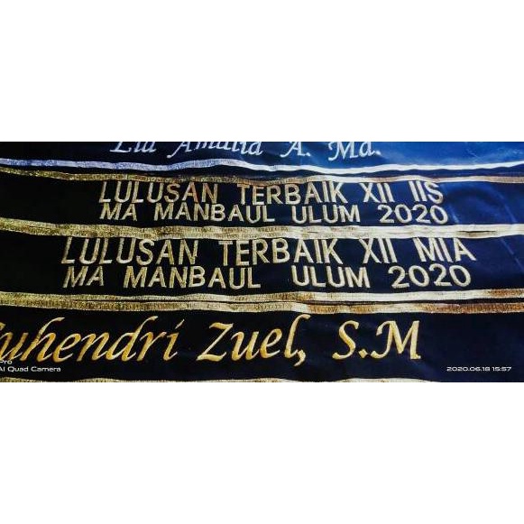 Harga TERMURAAH.. SELEMPANG WISUDA SEMARANG 1 JAM JADI