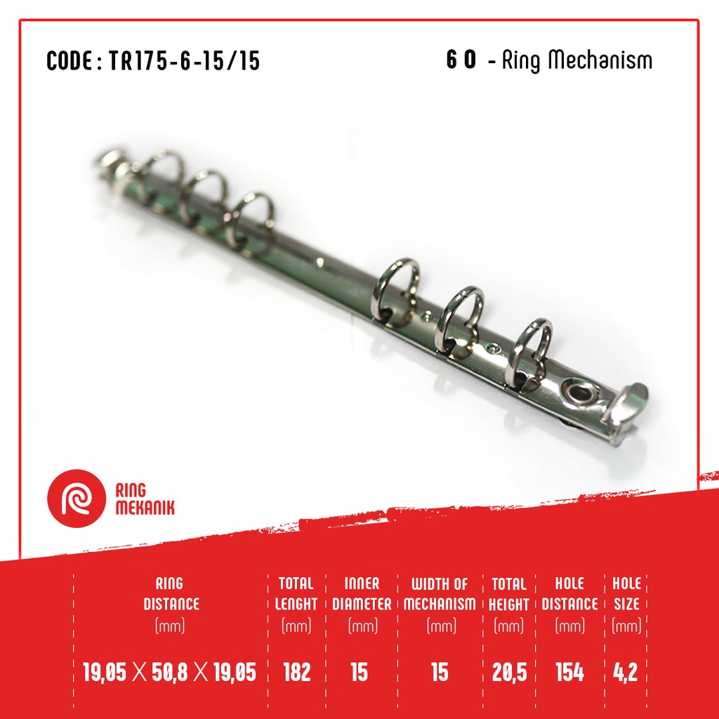 

Ring Mekanik / Ring Agenda TR175-6-15/15 10pcs