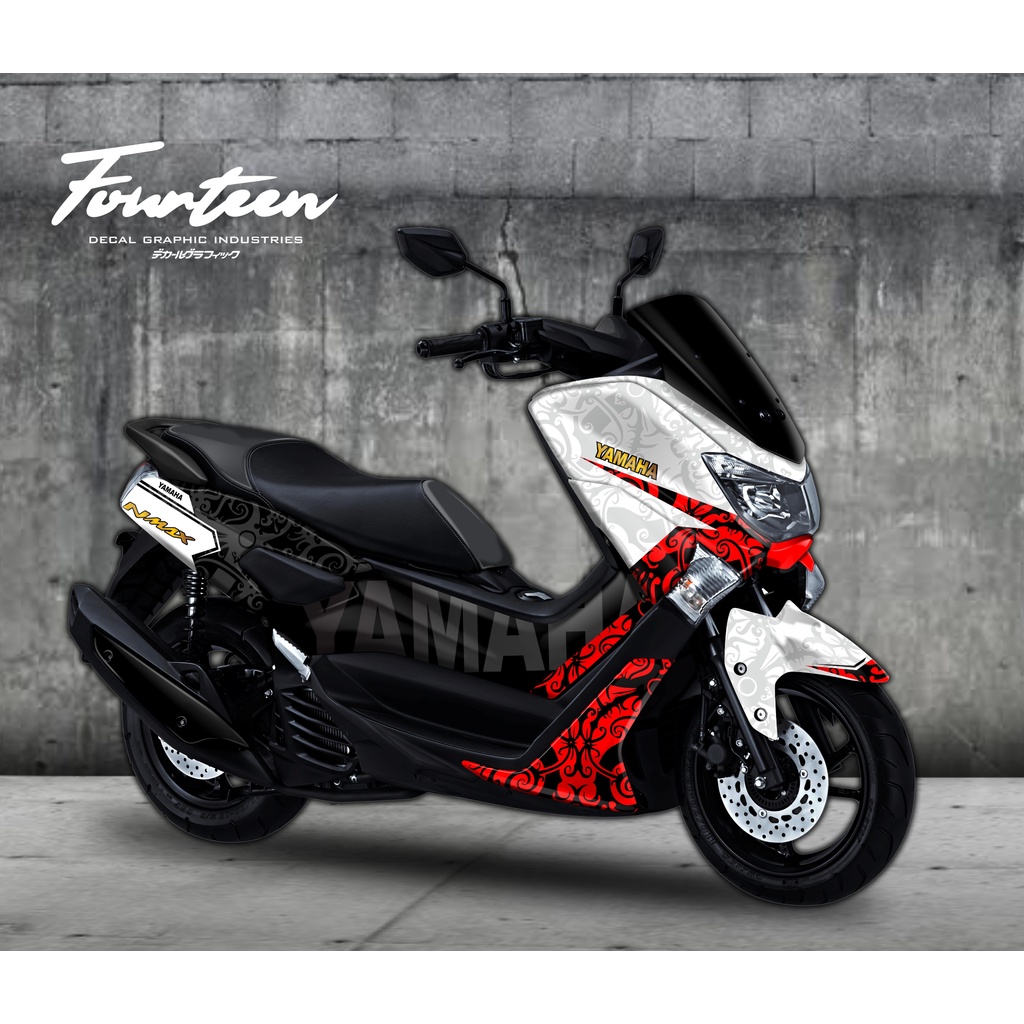 Sticker Nmax Full Body / Decal Nmax Full Grafis NMAX LAMA / PERTAMA MERAH PUTIH