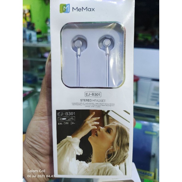 Headset MeMax EJ-B301 Xtra Bass Earphone Headphone