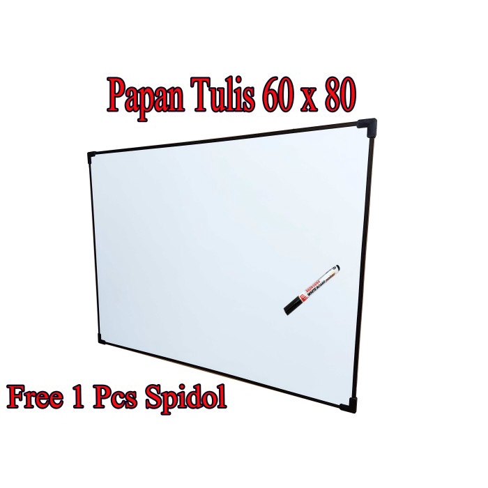 

TULIS-ALAT- PAPAN TULIS 60 X 80 CM WHITE BOARD - NON PAKET -ALAT-TULIS.