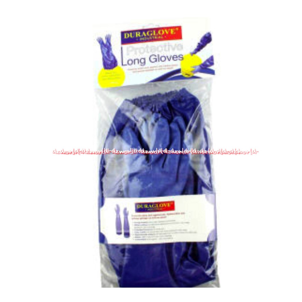 Duramitt Duraglove Industrial Protective Long Gloves Sarung Tangan Panjang Size L Loggloves Biru Duramit Dura Glove Blue Biru Kesehatan Kebersihan