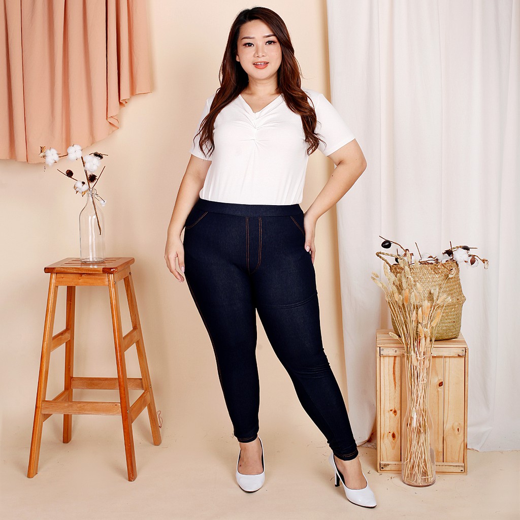 Celana LEGGING panjang DENIM SKINNY PANTS
