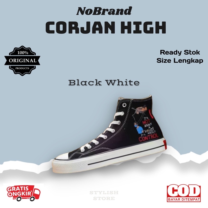 Sepatu Sneakers Pria Wanita Nobrands CORONA JANCOK (corjan) Low Cut Original 100%