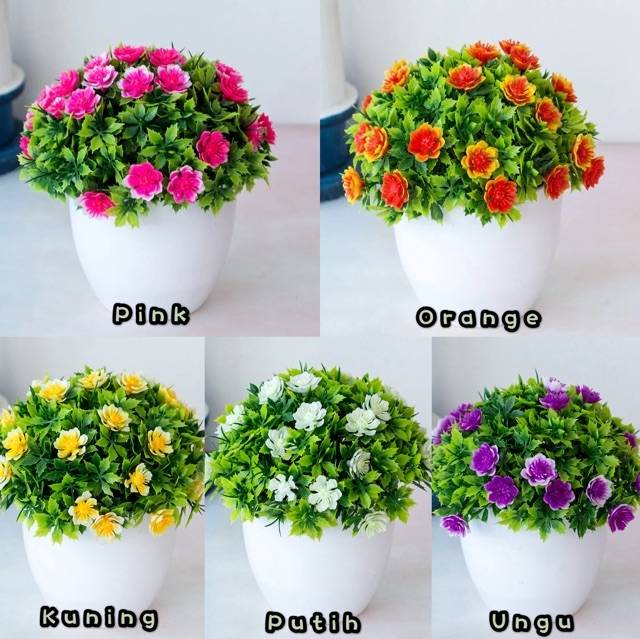 NFS561 bunga plastik/pajangan bunga Artifisial/vas bulat-2