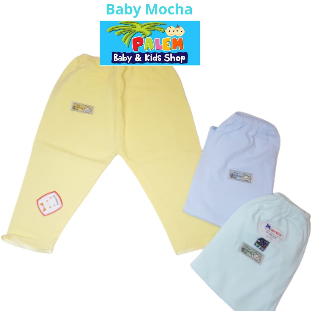 3pc-Celana Panjang Bis Baby Mocha Warna tebal usia newborn