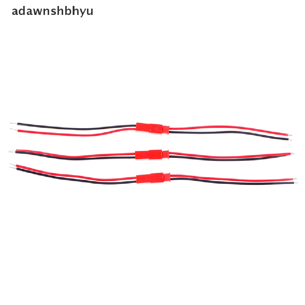 [adawnshbhyu] 20pcs Konektor 2pin male female jst plug Kabel 22kawat awg Untuk Baterai rc