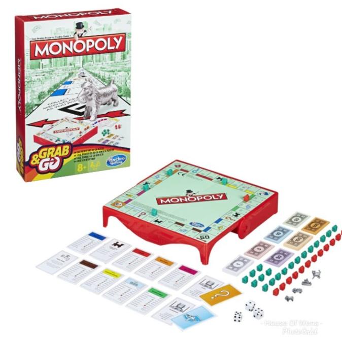 MONOPOLY GRAB & GO HASBRO ORIGINAL - MONOPOLY CLASSIC