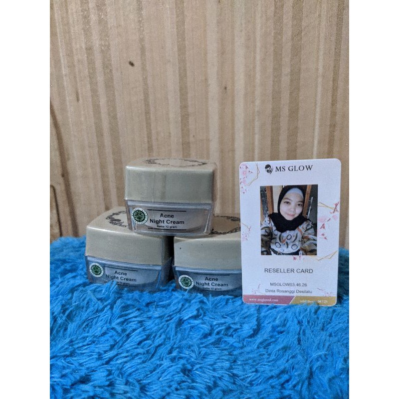 MS GLOW Acne Night Cream Cream Malam Acne MS Glow