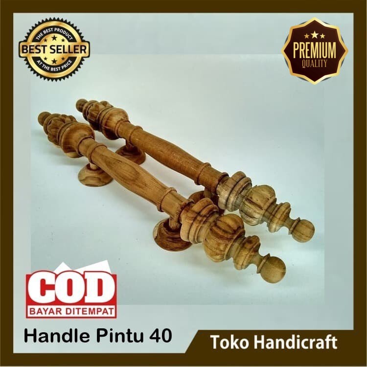 (tokohandicraft) HANDLE PINTU RUMAH KLASIK UNIK KAYU JATI / GAGANG PINTU RUMAH PEGANGAN PINTU RUMAH