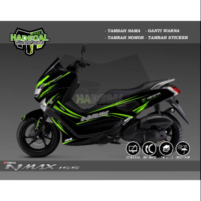 DECAL NMAX 155 CUSTOM MONSTER ENERGY